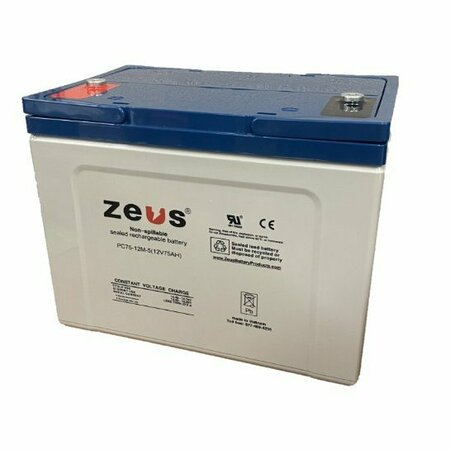 ZEUS BATTERY PRODUCTS 75Ah 12V M6 Sealed Lead Acid Battery PC75-12M